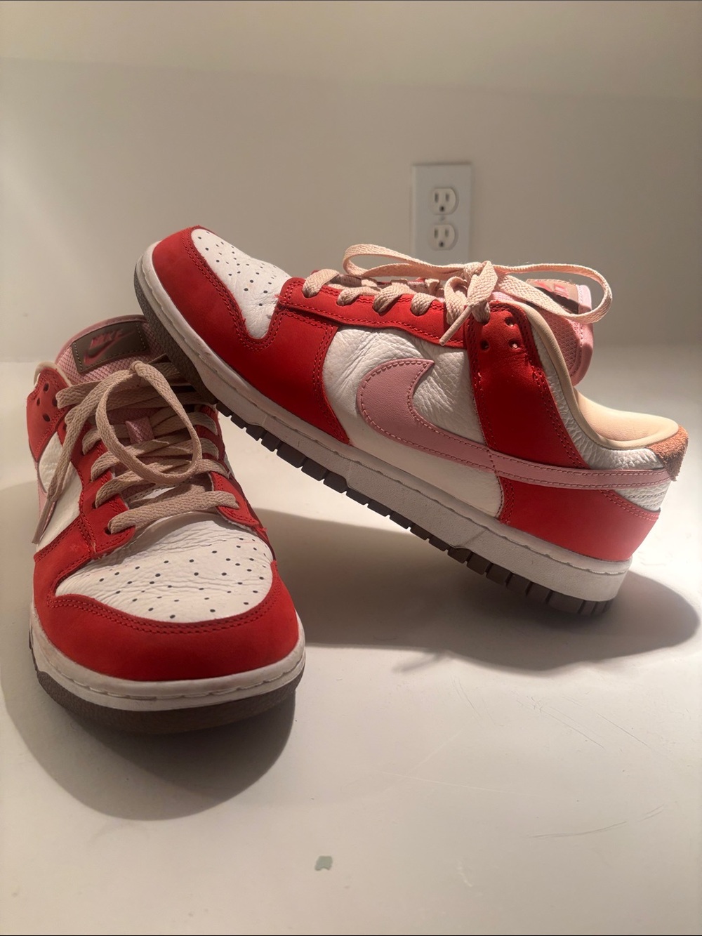 Nike Low-Top Sneakers in Red, White and Pink Accents